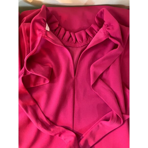 London Times high halter ruffle neck shift mini dress - Picture 6 of 8